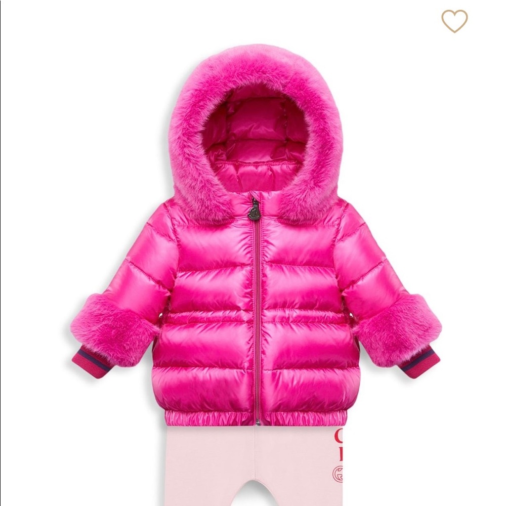 3T Moncler Fur trim puffed jacket